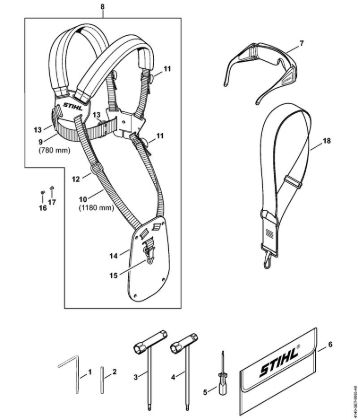 Motorsensen (FS) FS 55 R 2-MIX Werkzeuge, Sonderzubehör der Marke Stihl