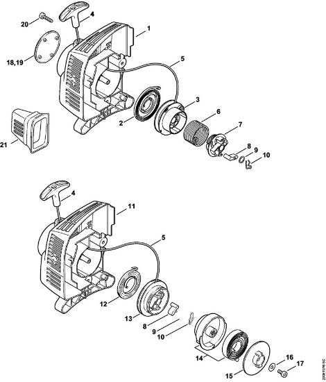 Motorsensen (FS) FS 55 RC-E Anwerfvorrichtung ErgoStart der Marke Stihl