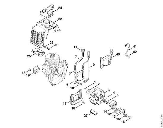 Motorsensen (FS) FS 56 (4125) Zündanlage, Kupplung der Marke Stihl