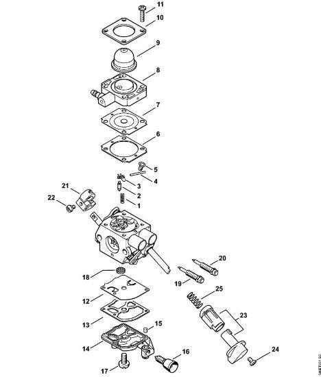 Motorsensen (FS) FS 56 (4144) Vergaser C1M-S267 der Marke Stihl