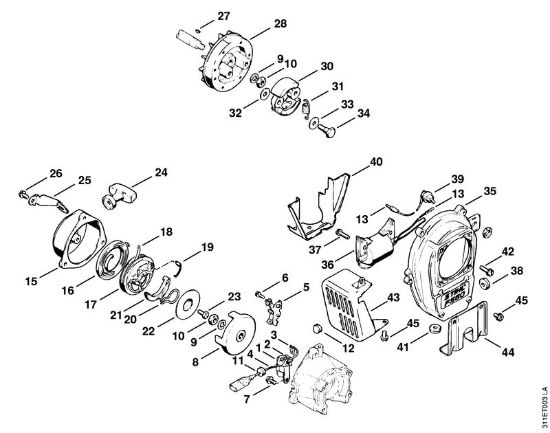 Motorsensen (FS) FS 60 Anwerfvorrichtung der Marke Stihl