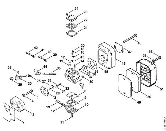 Motorsensen (FS) FS 61 Vergaser, Luftfilter der Marke Stihl
