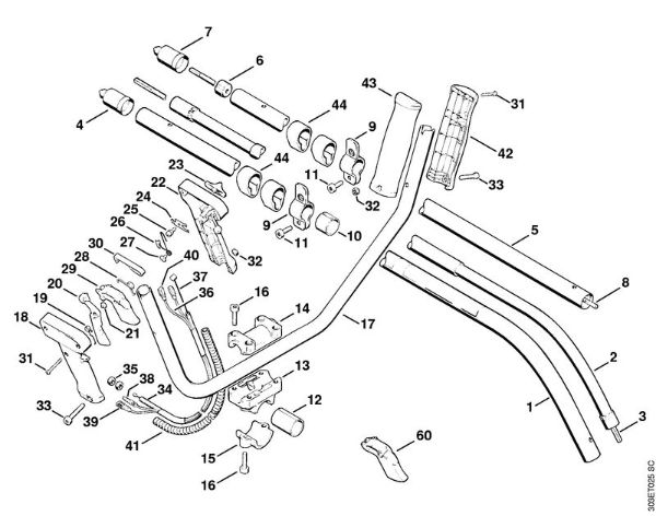 Motorsensen (FS) FS 62 R Zweihandgriffrohr, Schaft der Marke Stihl