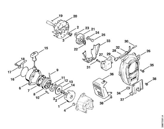 Motorsensen (FS) FS 65 Anwerfvorrichtung der Marke Stihl