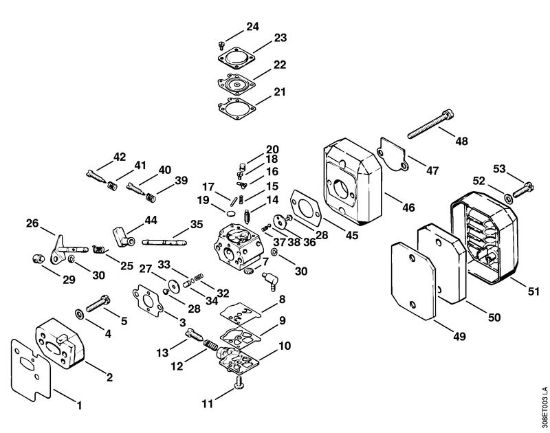 Motorsensen (FS) FS 65 Vergaser, Luftfilter der Marke Stihl