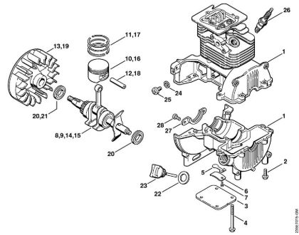 Motorsensen (FS) FS 65-4 Kurbelgehäuse der Marke Stihl