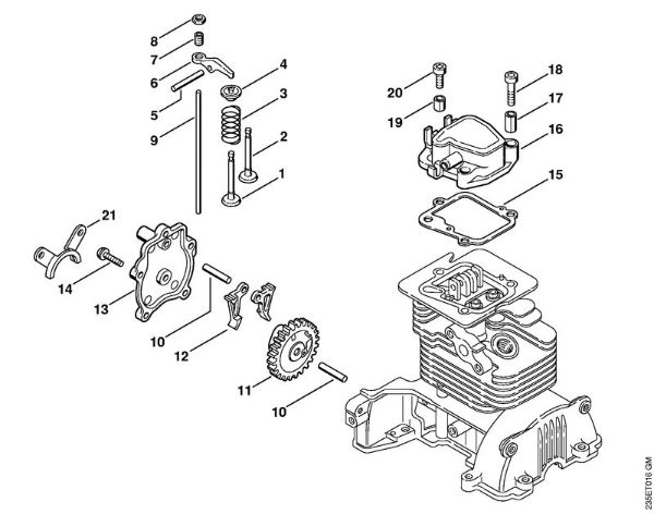 Motorsensen (FS) FS 65-4 Ventilsteuerung der Marke Stihl