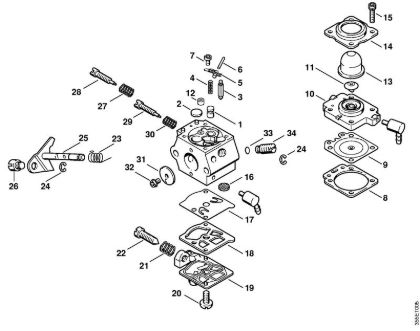 Motorsensen (FS) FS 72 Vergaser WT-227 der Marke Stihl