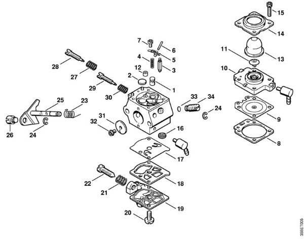 Motorsensen (FS) FS 72 Vergaser WT-227 der Marke Stihl