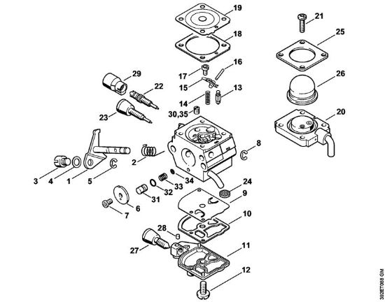 Motorsensen (FS) FS 75 Vergaser C1Q-S80 BR (41.2017) der Marke Stihl