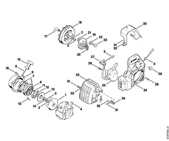 Motorsensen (FS) FS 80 AVRE Anwerfvorrichtung der Marke Stihl