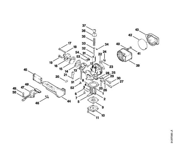 Motorsensen (FS) FS 80 AVRE Vergaser, Luftfilter der Marke Stihl