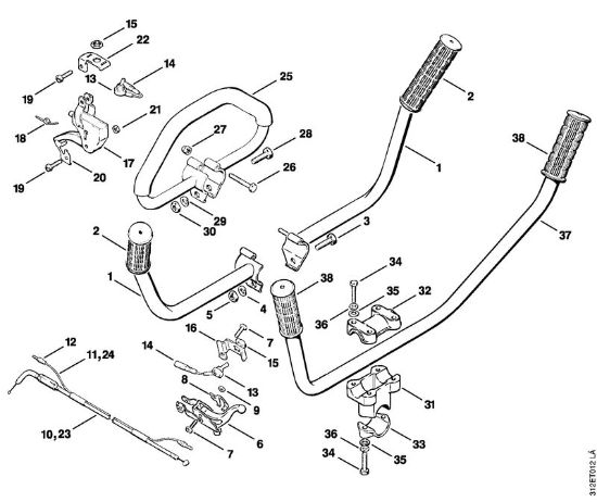 Motorsensen (FS) FS 80 E Griffrohr der Marke Stihl