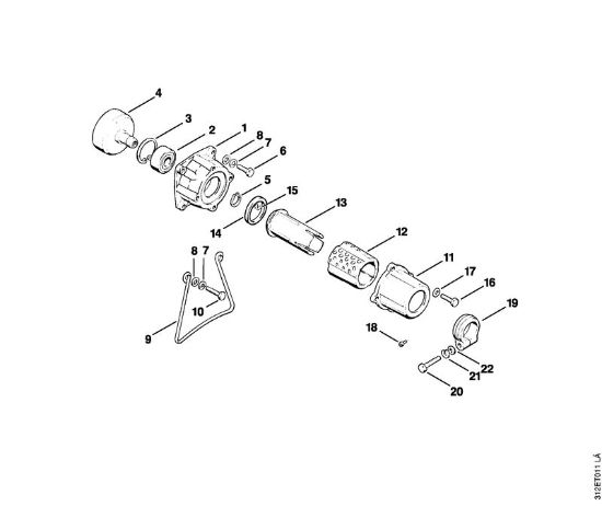 Motorsensen (FS) FS 80 E Kupplungsgehäuse AV der Marke Stihl