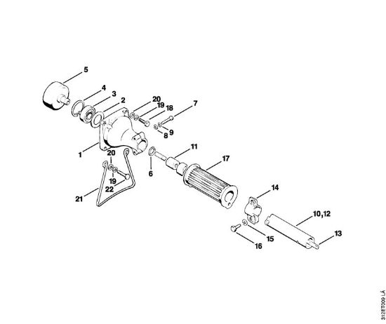 Motorsensen (FS) FS 80 E Kupplungsgehäuse, Schaft der Marke Stihl