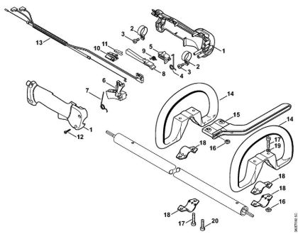 Motorsensen (FS) FS 80 R Handgriff der Marke Stihl