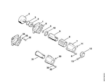 Motorsensen (FS) FS 81 Kupplungsgehäuse der Marke Stihl