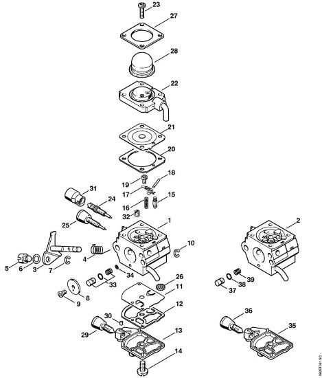 Motorsensen (FS) FS 85 R Vergaser C1Q-S157, C1Q-S69 (41.2017) (45.2009) der Marke Stihl
