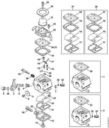 Motorsensen (FS) FS 85 R Vergaser C1Q-S28, C1Q-S41   1 42 812 153 (21.1999) der Marke Stihl