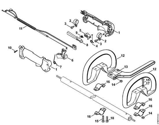 Motorsensen (FS) FS 87 R Handgriff der Marke Stihl