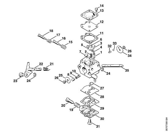 Motorsensen (FS) FS 88 Vergaser WT-45 der Marke Stihl