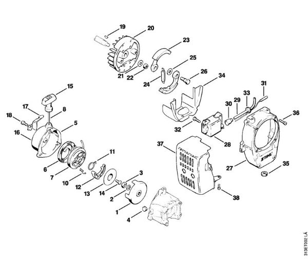 Motorsensen (FS) FS 90 - 4117 Anwerfvorrichtung der Marke Stihl