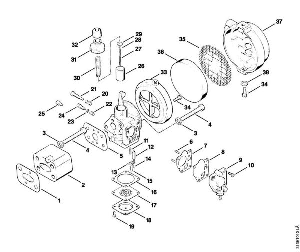 Motorsensen (FS) FS 90 - 4117 Vergaser, Luftfilter der Marke Stihl