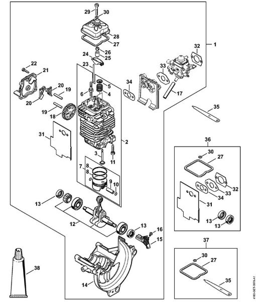 Motorsensen (FS) FS 91 Triebwerk Ã˜ 38 mm der Marke Stihl