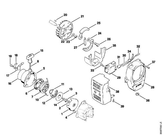 Motorsensen (FS) FS 96 Anwerfvorrichtung der Marke Stihl