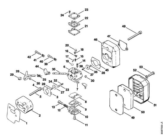 Motorsensen (FS) FS 96 Vergaser, Luftfilter der Marke Stihl