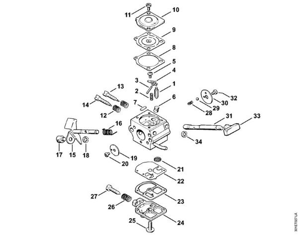 Rückentragbare Motorsensen (FR) FR 106 Vergaser C1S-S1 der Marke Stihl