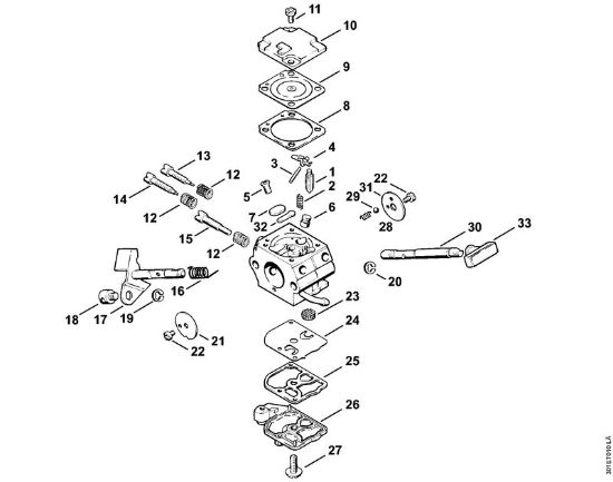Rückentragbare Motorsensen (FR) FR 106 Vergaser SK5, C1Q-SK5 der Marke Stihl