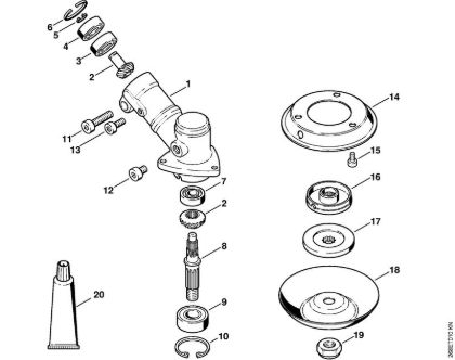 Rückentragbare Motorsensen (FR) FR 125 SEA Getriebe FR 125, FR 135 der Marke Stihl