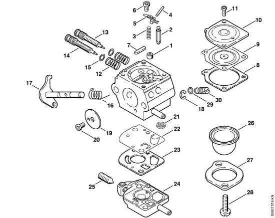 Rückentragbare Motorsensen (FR) FR 125 SEA Vergaser SK12, SK12-7XA der Marke Stihl