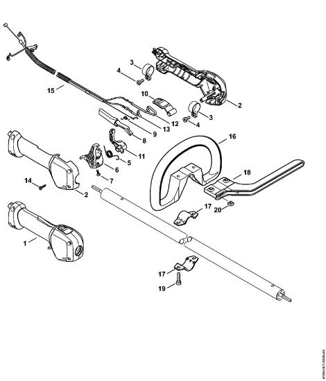 Rückentragbare Motorsensen (FR) FR 131 T Handgriff der Marke Stihl