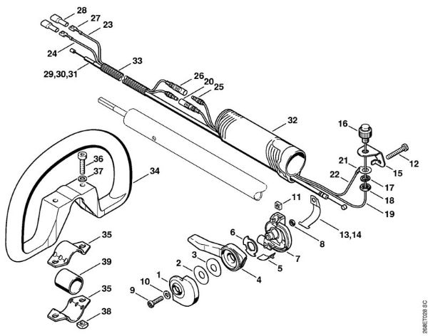 Rückentragbare Motorsensen (FR) FR 135 SEA Handgriff der Marke Stihl