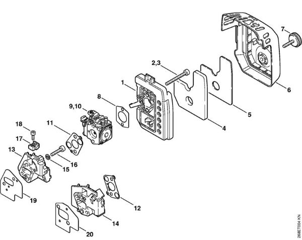 Rückentragbare Motorsensen (FR) FR 135 SEA Luftfilter FR 135, 145 der Marke Stihl