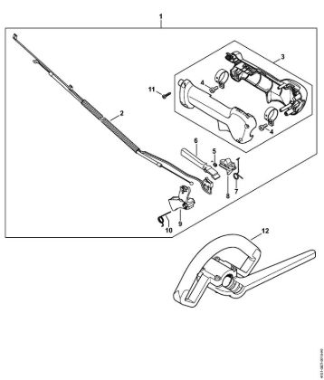 Rückentragbare Motorsensen (FR) FR 230 Bedienungsgriff FR 230 der Marke Stihl