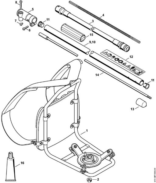 Rückentragbare Motorsensen (FR) FR 230 Tragrahmen, Schaft der Marke Stihl