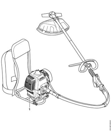 Rückentragbare Motorsensen (FR) FR 235 Maschinennummer der Marke Stihl