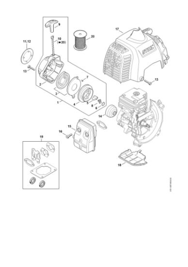 Bild von Anwerfvorrichtung, Schalldämpfer FR 235.0 T