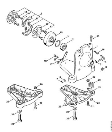 Rückentragbare Motorsensen (FR) FR 450 Kupplungsgehäuse der Marke Stihl