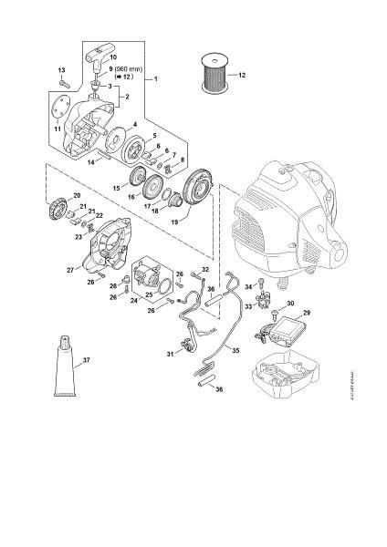 Bild von Anwerfvorrichtung FR 460 Elektrostart FR 460 TC-EFM