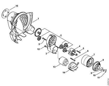 Rückentragbare Motorsensen (FR) FR 480 C-F (4128) Anwerfvorrichtung FR 480 C der Marke Stihl