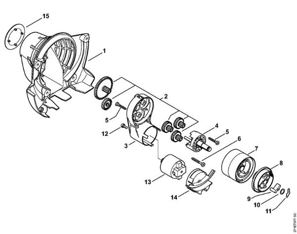 Rückentragbare Motorsensen (FR) FR 480 C-F (4128) Anwerfvorrichtung FR 480 C der Marke Stihl