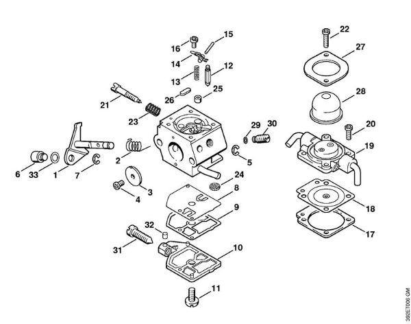Rückentragbare Motorsensen (FR) FR 85 Vergaser C1Q-S28, C1Q-S41 der Marke Stihl