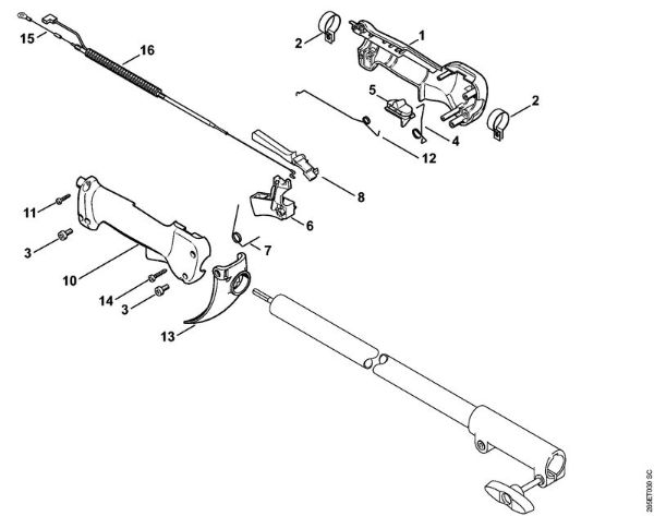Rückentragbare Motorsensen (FR) FR 85 T Bedienungsgriff (24.2002) der Marke Stihl
