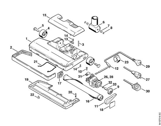 Sauger (SE) SE 201 Elektrosaugbürste der Marke Stihl