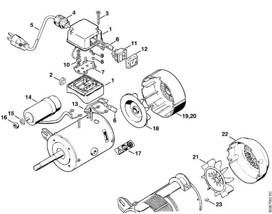 HOS HOS Elektromotor 110 V/60 Hz der Marke Stihl