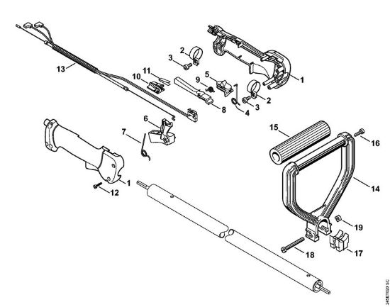 FC 85 FC 85 Handgriff der Marke Stihl